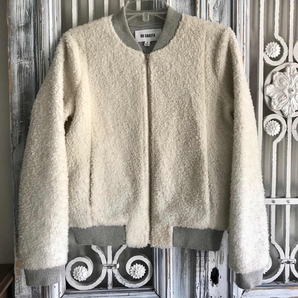 BB Dakota Shearling ivory bomber Jacket
